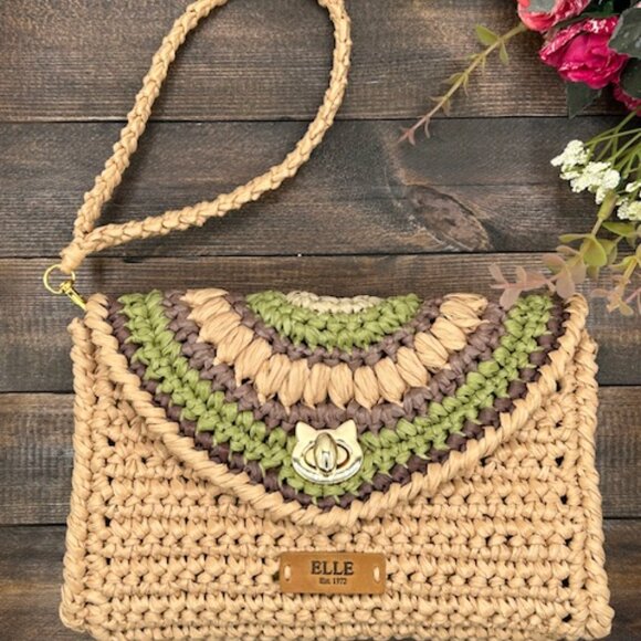 ELLE Raffia Crochet Clutch - Picture 13 of 15